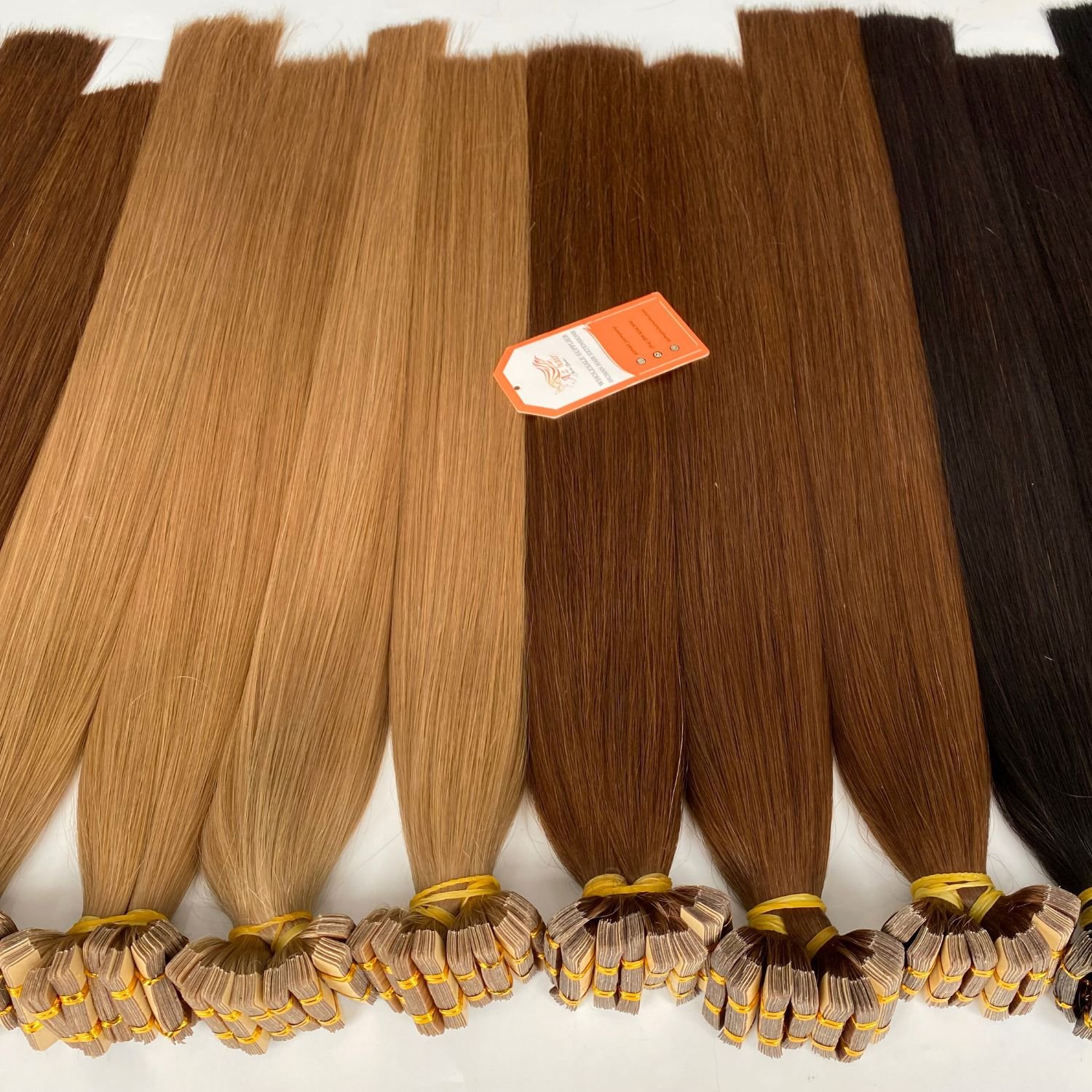 Hot Selling Tape In Human Hair Extensions Virgin Full Cuticle 12A Grade Full Thick End Factory Price