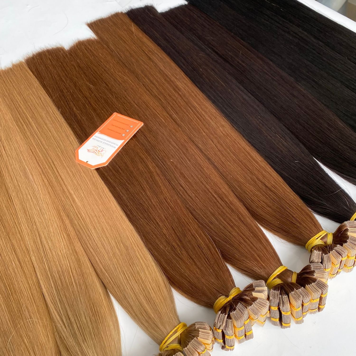 Hot Selling Tape In Human Hair Extensions Virgin Full Cuticle 12A Grade Full Thick End Factory Price