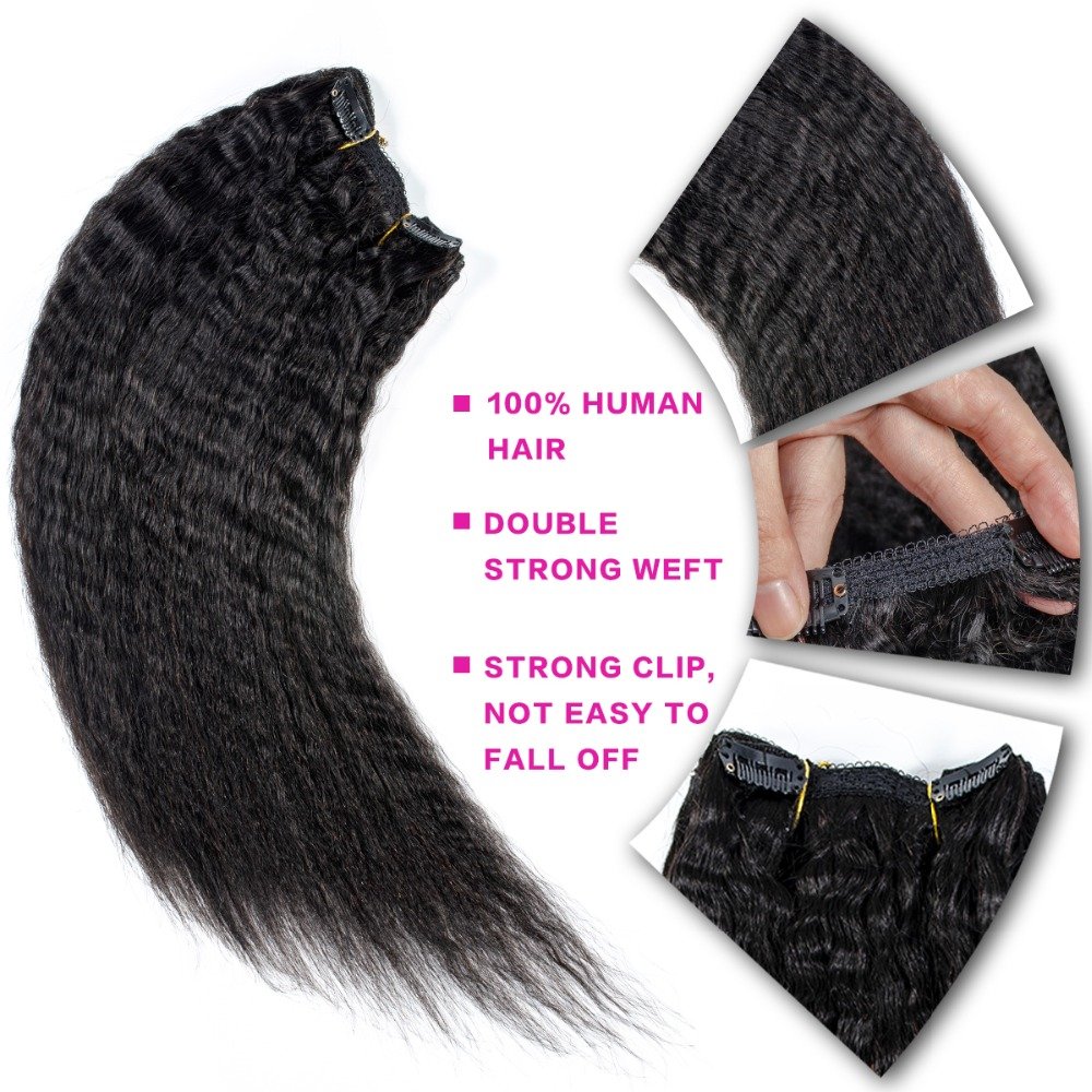 clip in hair extensions human hair,kinky straight clip in human hair extension ,human hair clip ins human natural hair