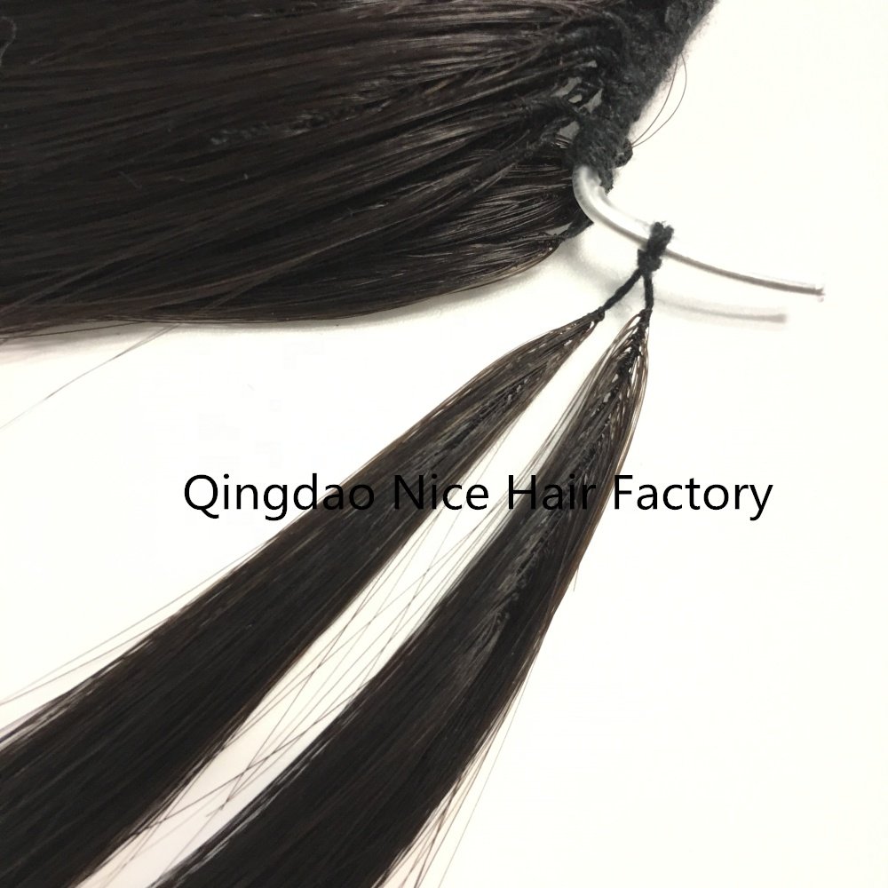 Cuticle virgin human Indian/brazilian/peruvian/russian korea hair knot hair extension feather hair