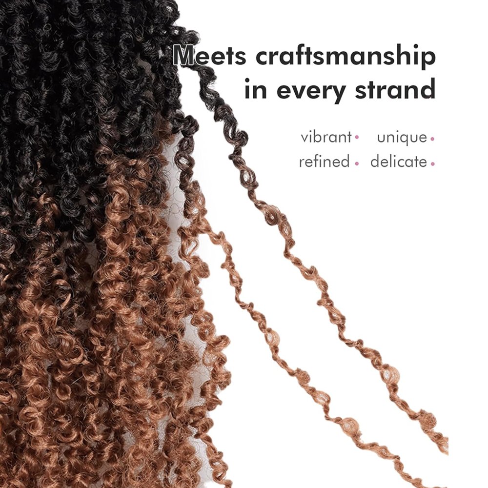 Yanky Twist Crochet Hair Pre-looped black Spring Twists Hair Senegalese Twist Crochet Hair with Curly Ends Synthetic Braids
