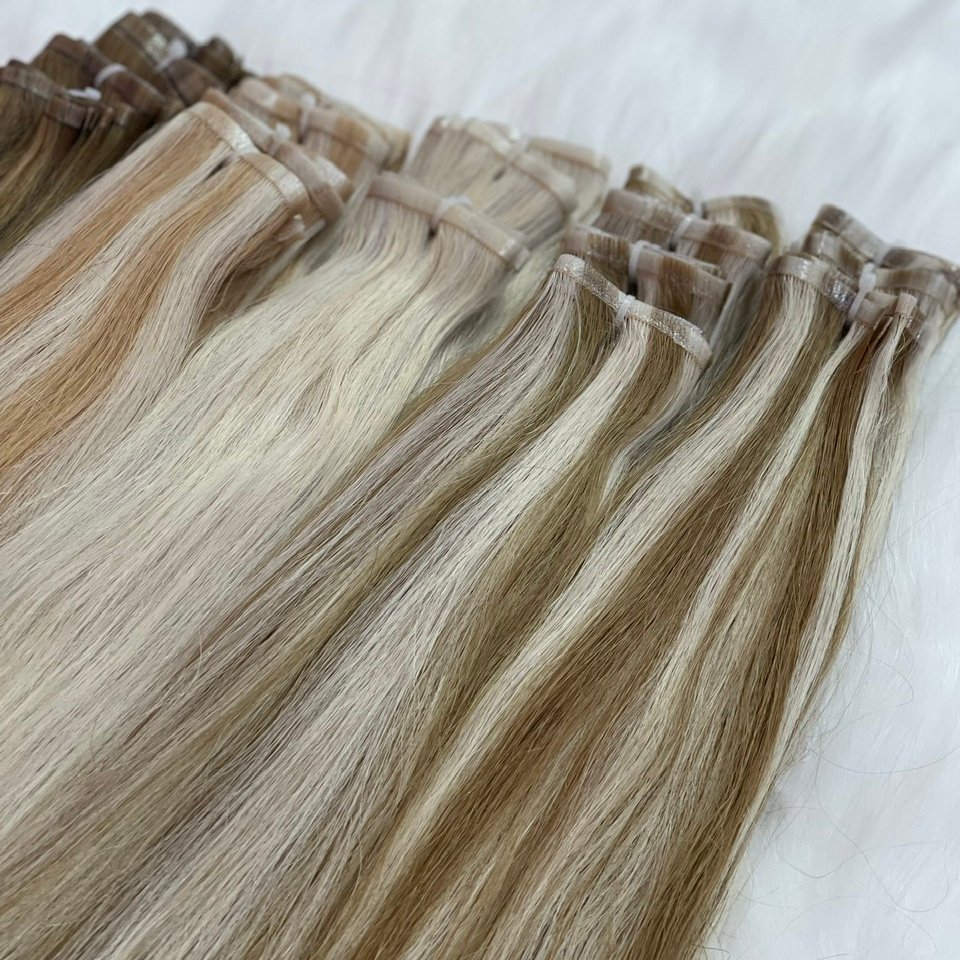 HOT TREND Flat Weft Double Drawn Remy Virgin Hair Extensions Wholesale Vietnamese Hair Human hair ready to ship