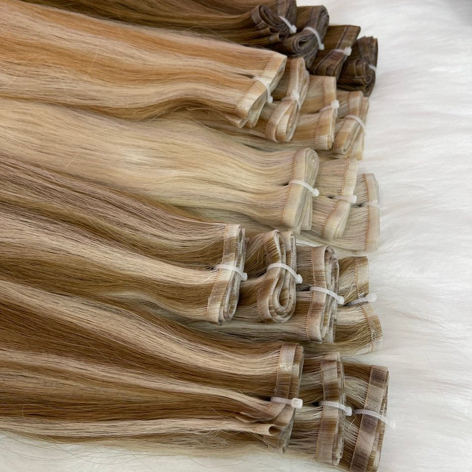 HOT TREND Flat Weft Double Drawn Remy Virgin Hair Extensions Wholesale Vietnamese Hair Human hair ready to ship