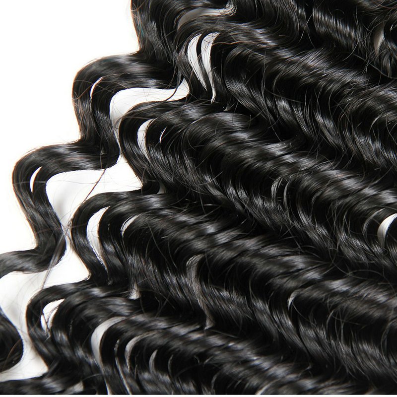 Indian Deep Wave Curly Hair Virgin Human Hair Extensions Weave 1 Bundles