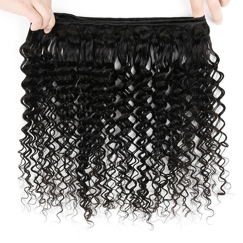 Indian Deep Wave Curly Hair Virgin Human Hair Extensions Weave 1 Bundles