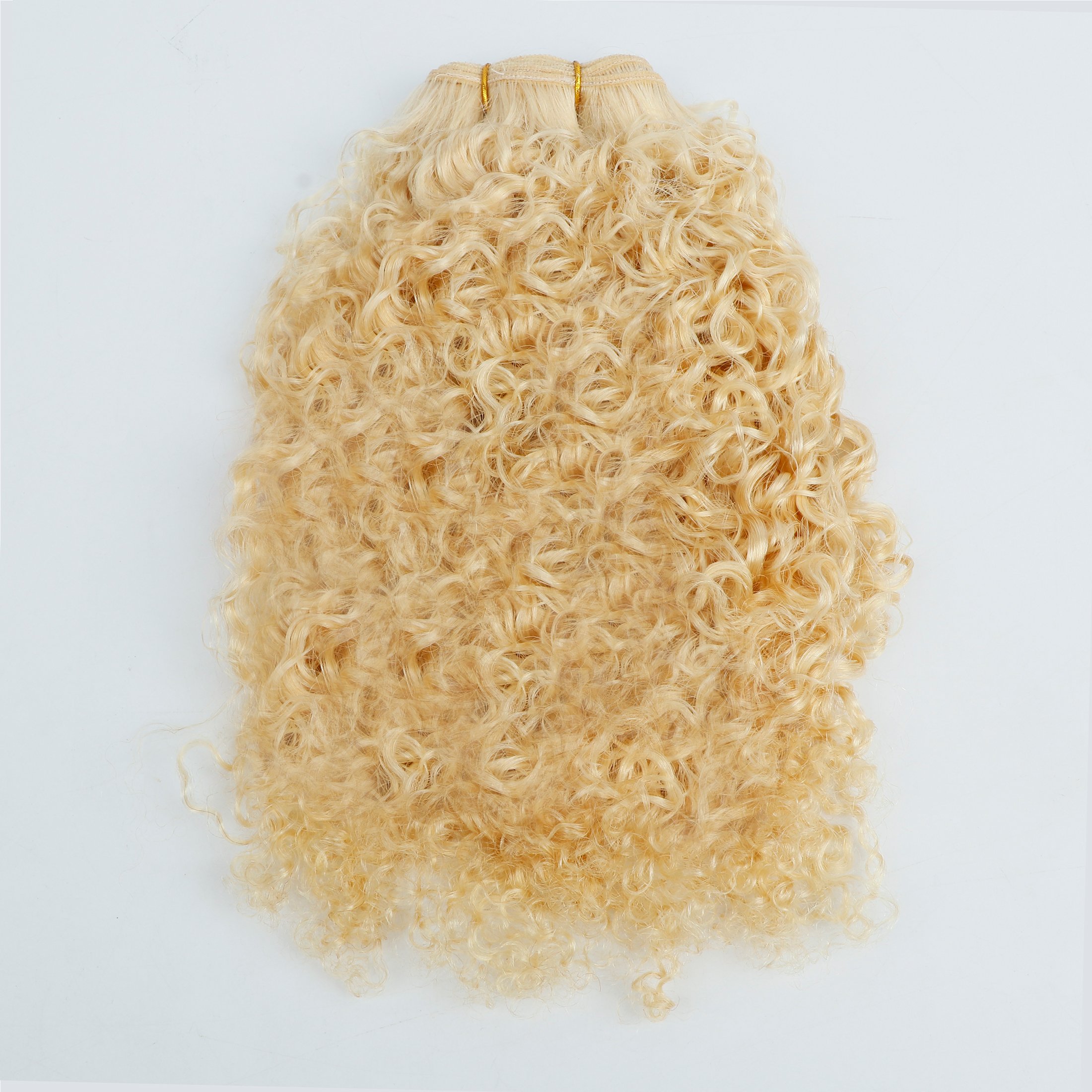 Wholesale Double Drawn Russian Human Hair Extension Curly Blonde Hair Bundles