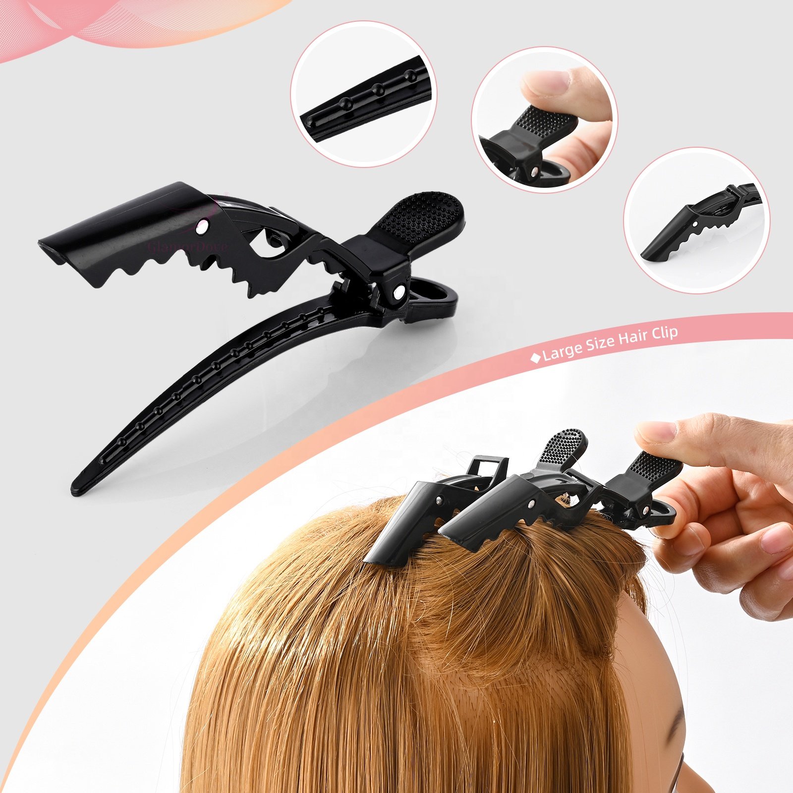 Tape in Human Hair Extensions Installation Tools Kit with Custom Color Extensions Pliers, Alligator Clips, Combs, Gripper Pads