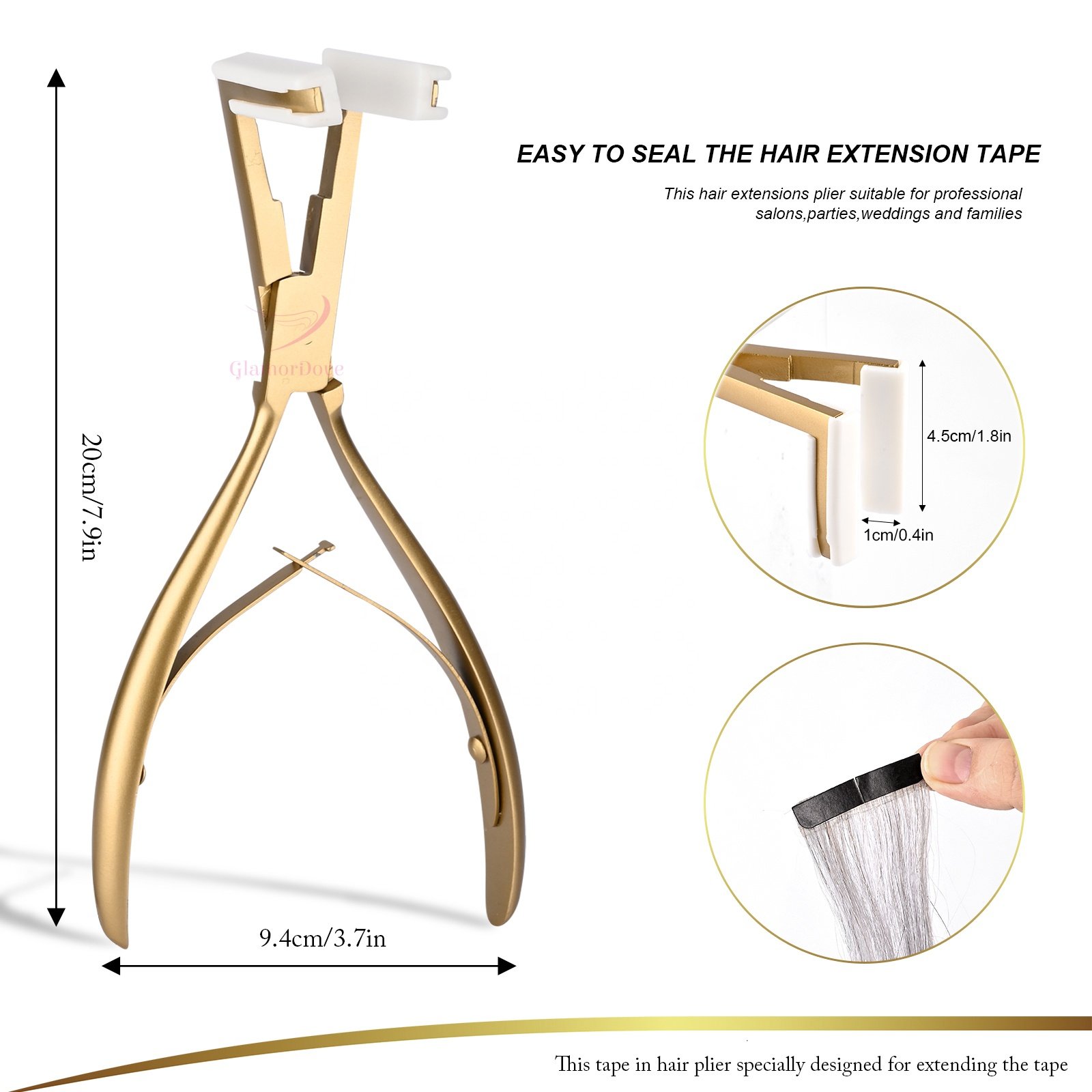 Tape in Human Hair Extensions Installation Tools Kit with Custom Color Extensions Pliers, Alligator Clips, Combs, Gripper Pads