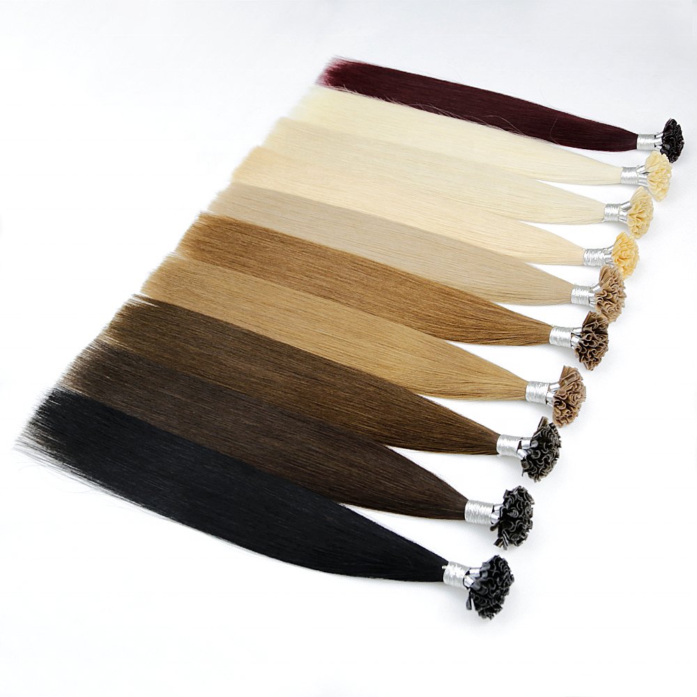 Forever Top Quality Directly Factory Wholesale Price Double Drawn Russian Hair Keratin Nail U Tip Hair Extensions