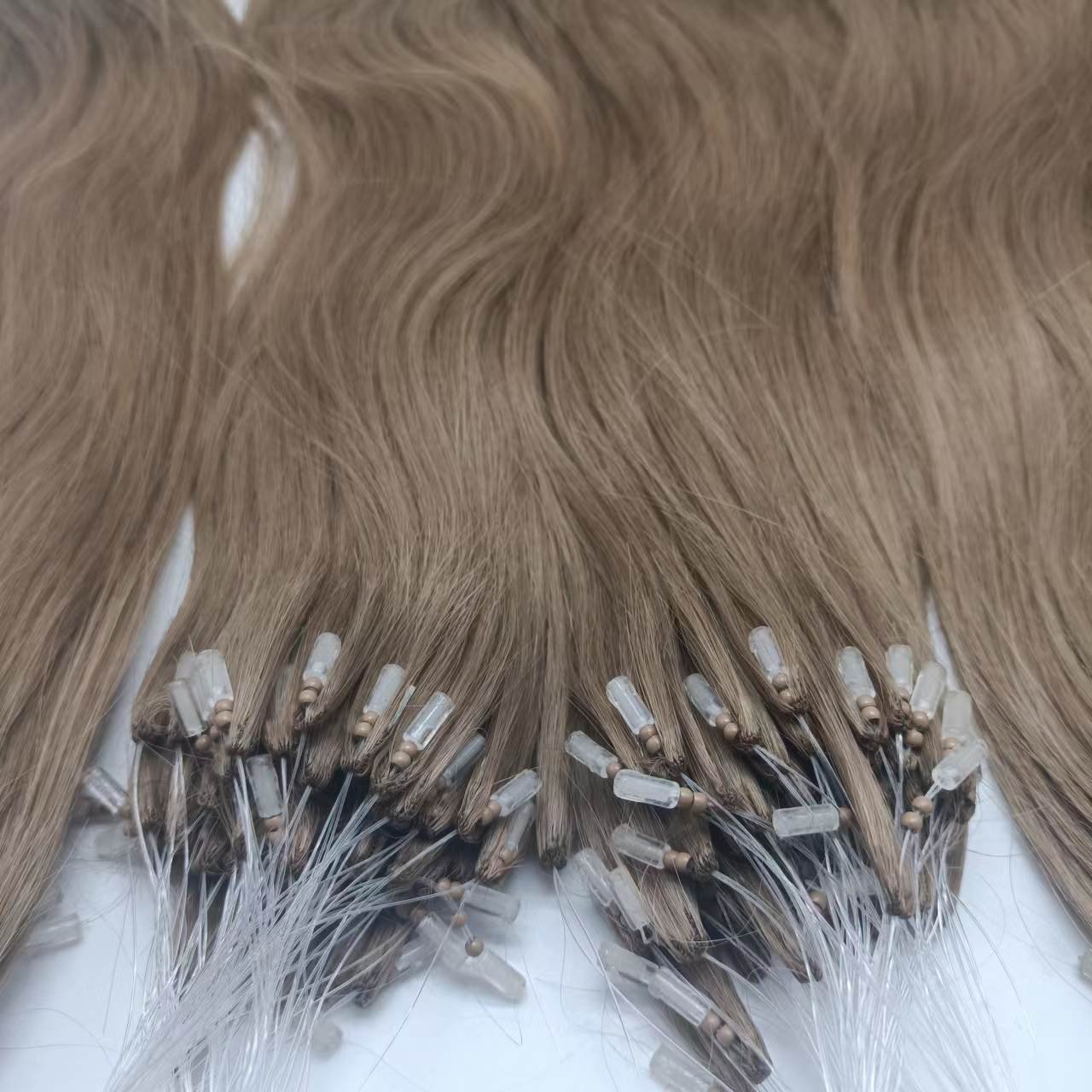Wholesale russian quality hair 12a h6 hair extensions human hair extension 100% invisible easy use with micro bead