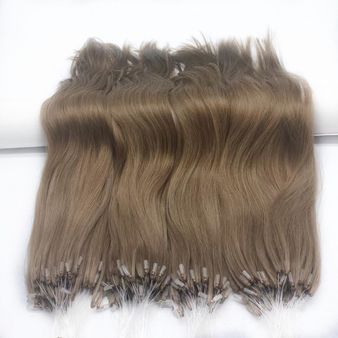Wholesale russian quality hair 12a h6 hair extensions human hair extension 100% invisible easy use with micro bead