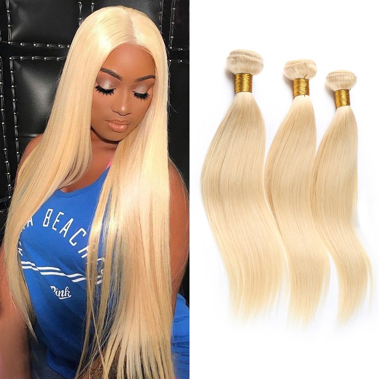 Kinky Blow Out Clip In Elesis 100% Blonde 613 Russian Chinese Pussy With For Processed Straight Human Hair Extension