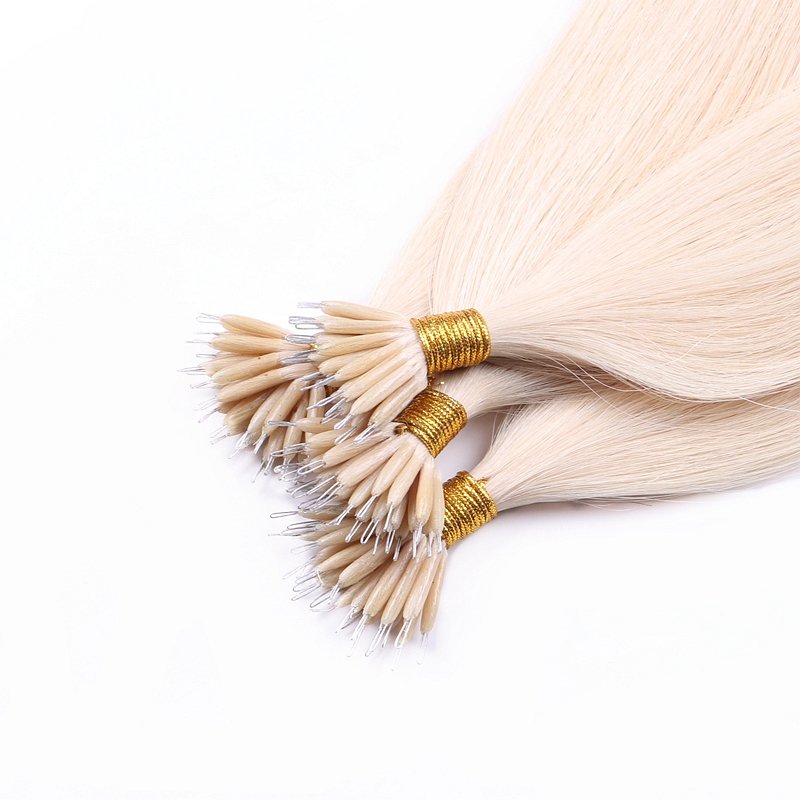 Factory Price Cuticle Intact Remy Hair 20'' Pre Bonded Nano Tip Link hair extensions Nano ring human hair extensions