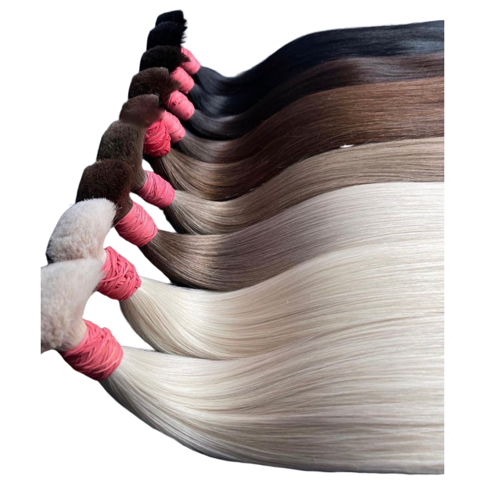 Wholesale hair bulk coletas pigtail Factory prices Vietnamese human hair extension 100% natural
