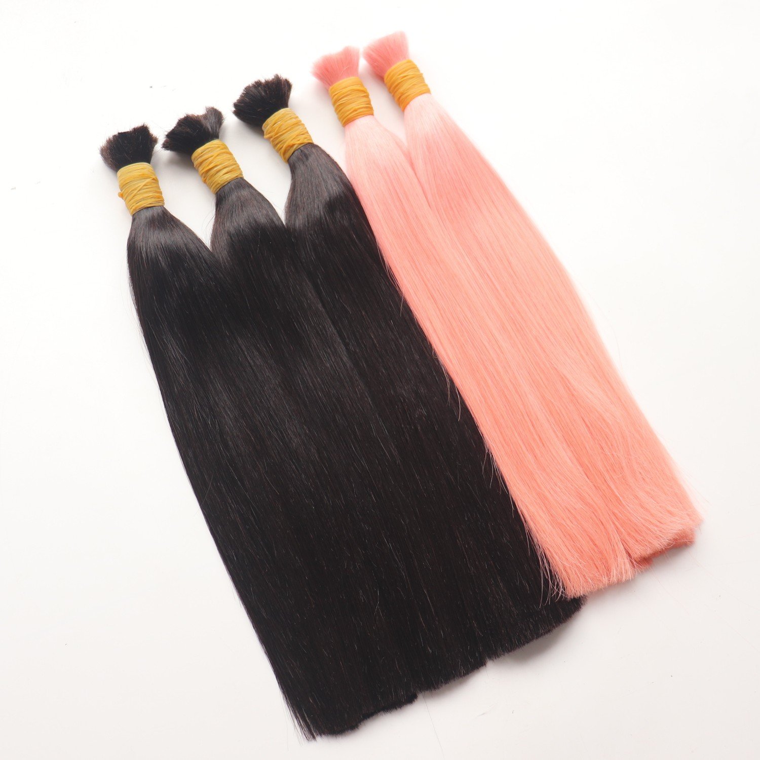 Wholesale hair bulk coletas pigtail Factory prices Vietnamese human hair extension 100% natural
