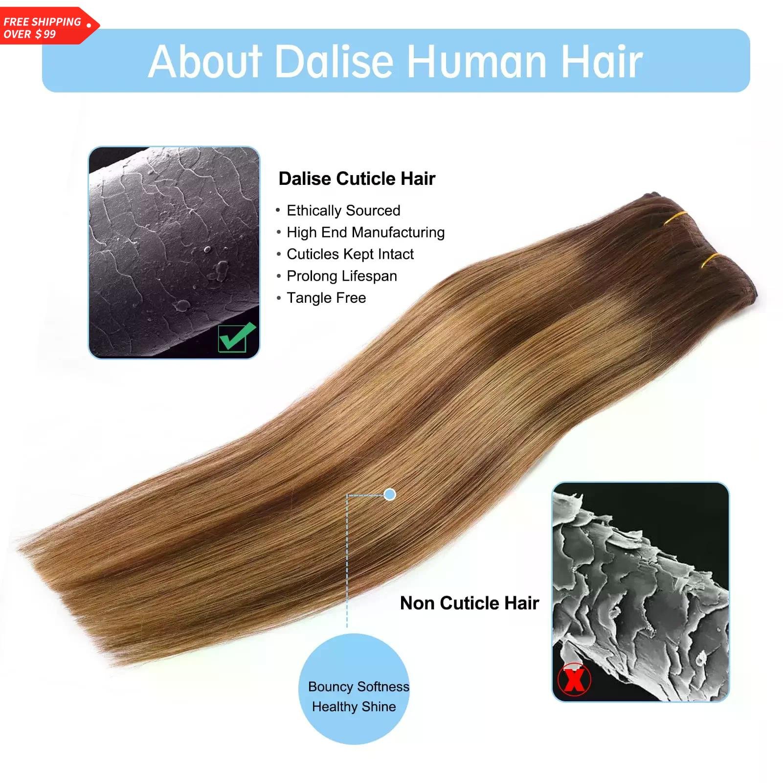 Clip in Human Hair Extensions 8pcs 120g 16-26 inches #P4/27