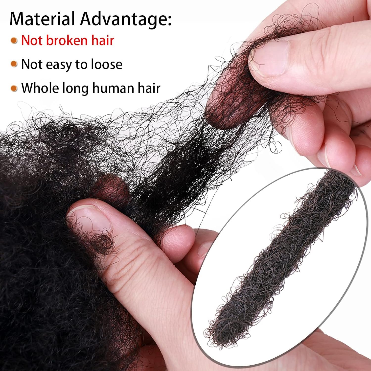 Human Dreadlocks Hair Extensions Handmade Soft Faux Locs Crochet Braid For African Men Women And Kids Heymidea