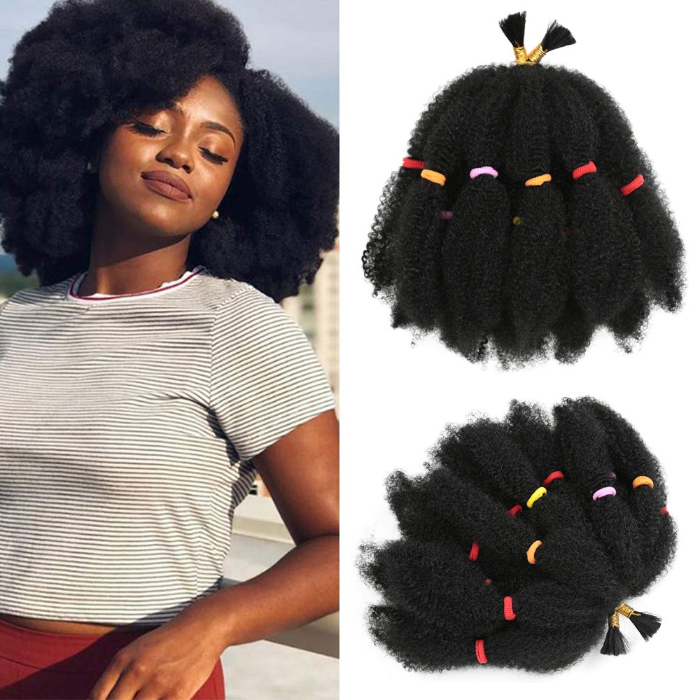 12 inch Synthetic Ombre Braiding Hair Afro Kinky Bulk Braids Bug Brown Color Curly Crochet Braids Hair Extension