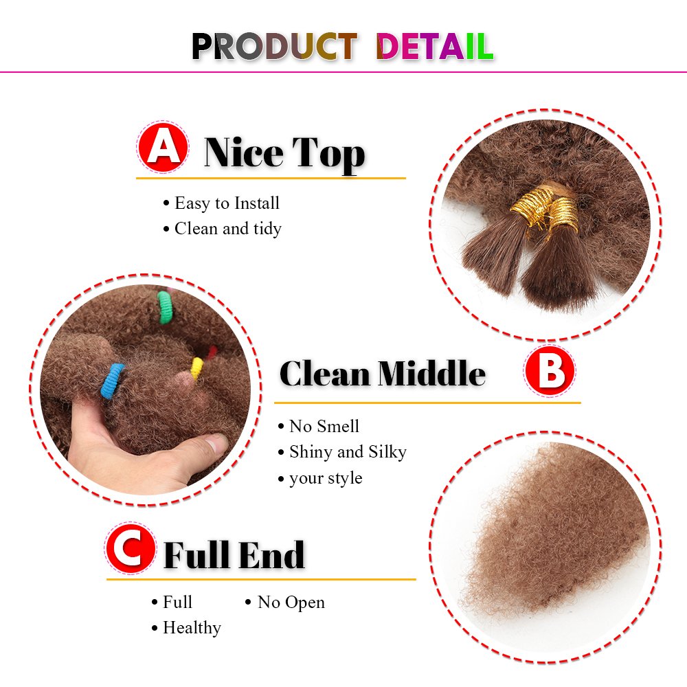 12 inch Synthetic Ombre Braiding Hair Afro Kinky Bulk Braids Bug Brown Color Curly Crochet Braids Hair Extension
