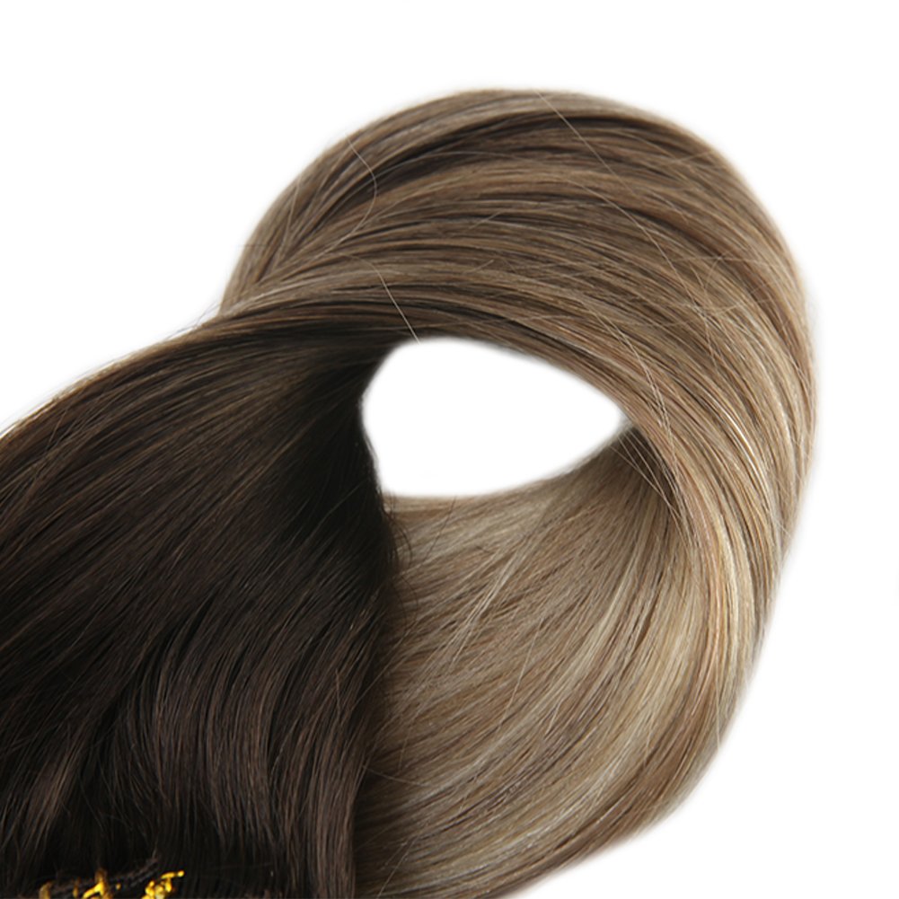 High Quality Wholesale virgin human brazilian ombre Clip in Hair Extensions