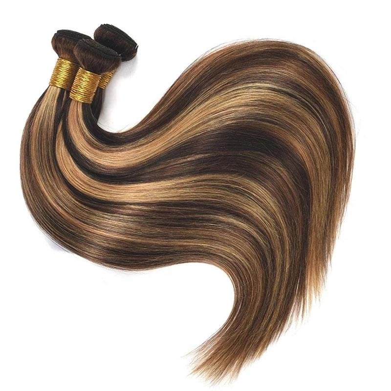 Top Grade Unprocessed Raw Virgin Brazilian Human Hair Extensions,4/30 Ombre Human Hair Weave Bundles With Closure