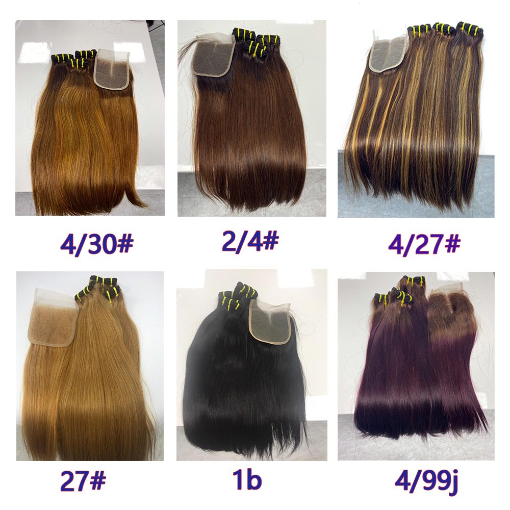 Top Grade Unprocessed Raw Virgin Brazilian Human Hair Extensions,4/30 Ombre Human Hair Weave Bundles With Closure