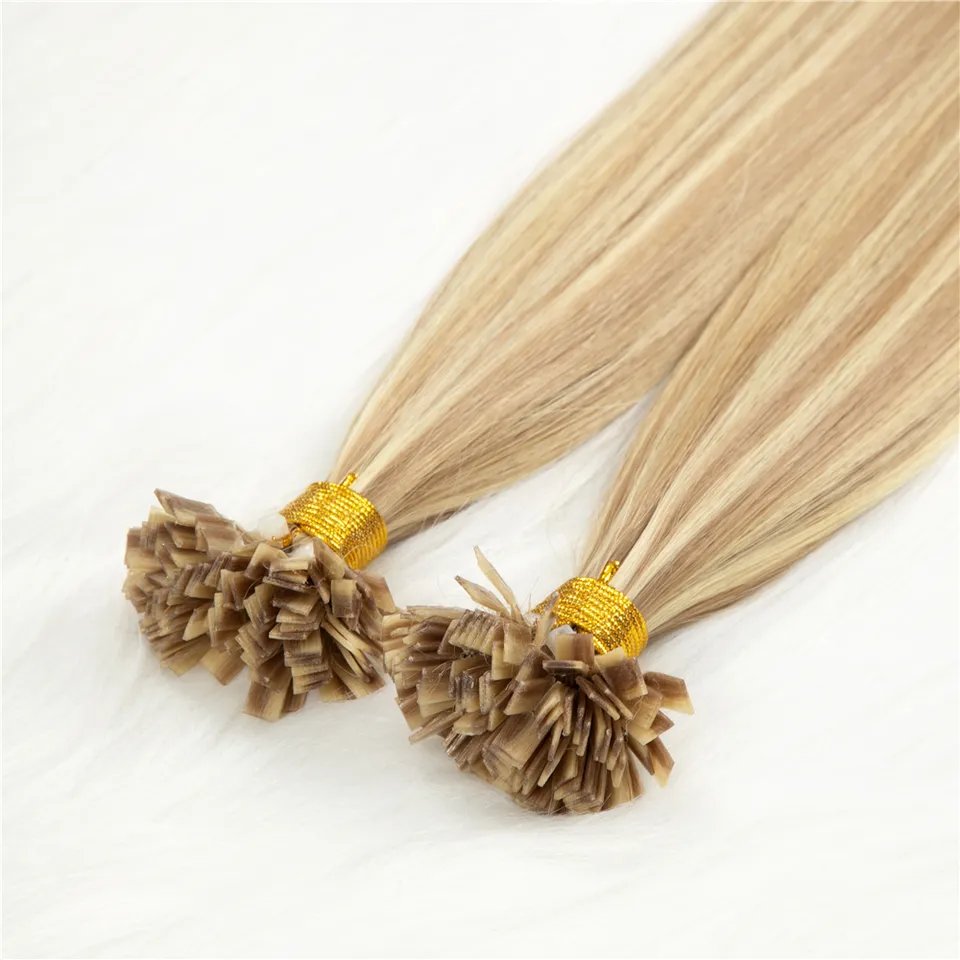 Supply Salon Factory Wholesale Top Virgin Remy Hair 100% Human Hair Extensions 24inch Flat Tip Premium Hair Extensions