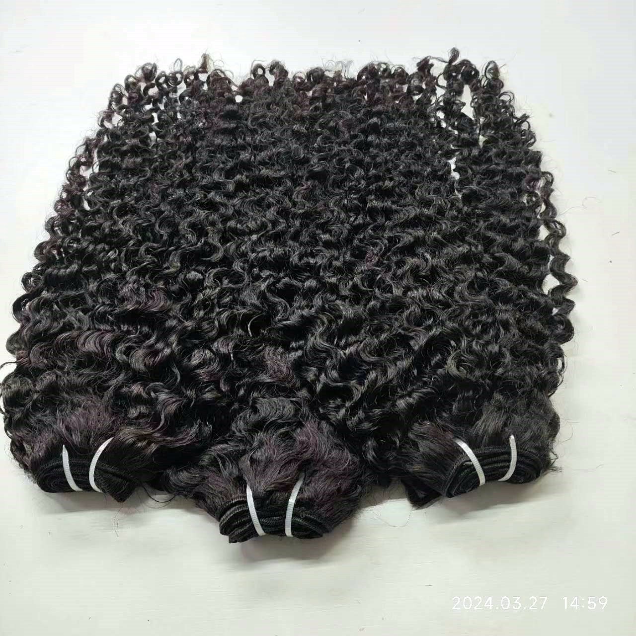 Raw Hair Unprocessed Hair Extensions Fast shipping cuticle aligned virgin burmese curly hair