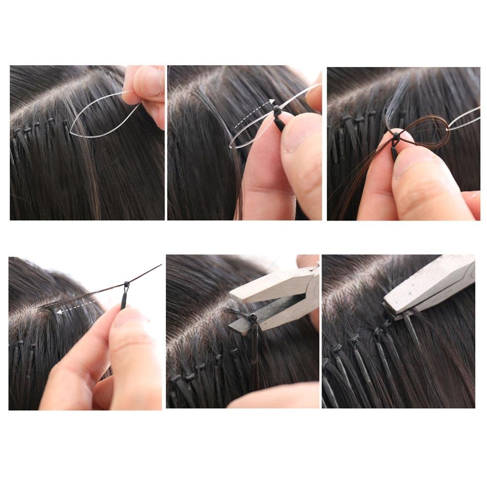 Fast Apply 14-32" Thick 1g/s ombre Remy Real Natural Indian Human Hair Extensions Straight Nano Ring Loop 6D 8D Hair Extensions