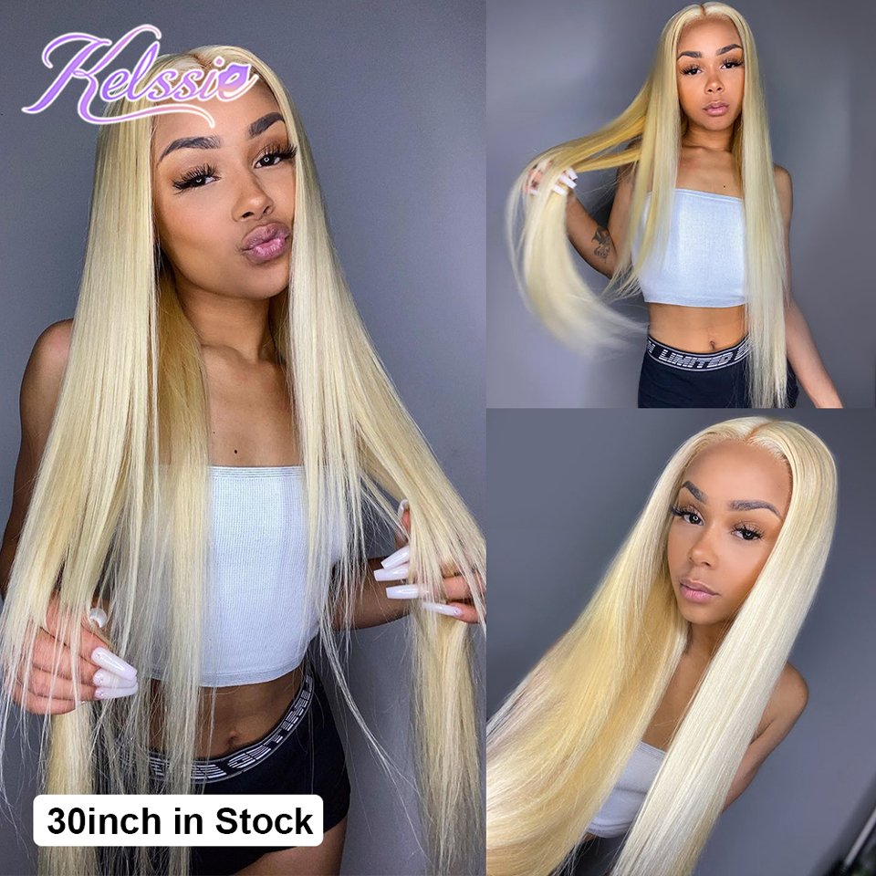 Wholesale 613 Cuticle Aligned Virgin Hair,Russian Blonde Virgin Human Hair Bundle,40 Inch Blonde Brazilian Human Hair Extension
