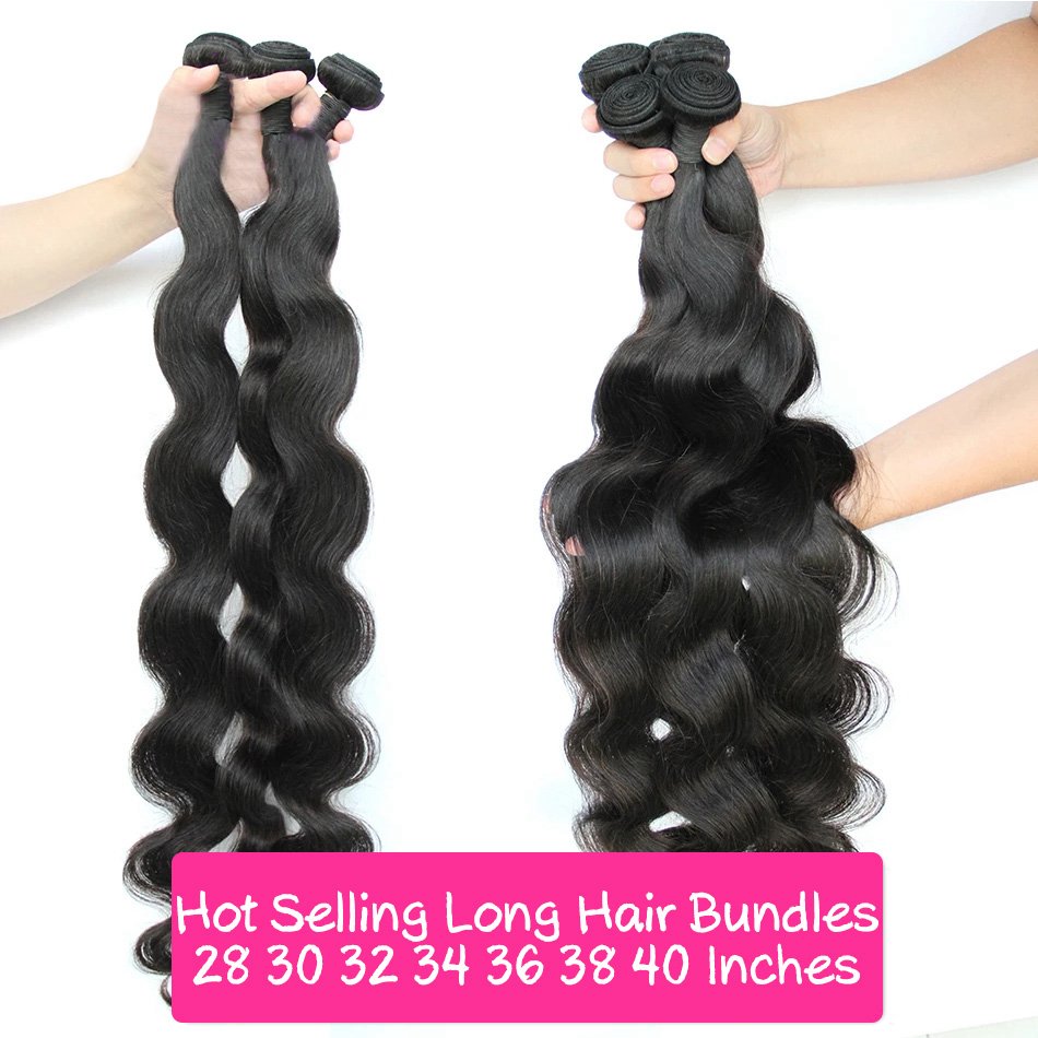 Cheap 28 30 Inch Body Wave Remy Human Hair Bundle Vendor Raw Brazilian Cuticle Aligned Virgin Human Hair Extension Hair Bundles
