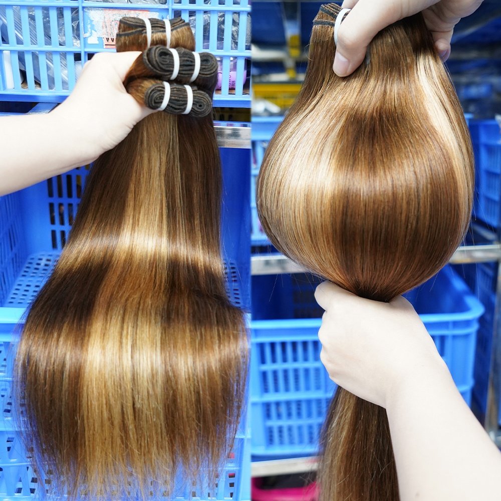 Wholesale 12A Peruvian Human Hair Extension,Mink Thick Soft Silky Highlight Hair Weave,Unprocessed Top Quality Human Hair Bundle