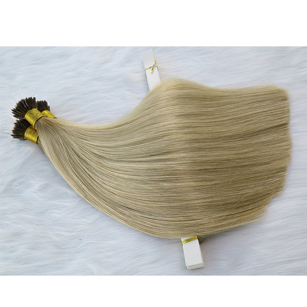 Wholesale Ombre Balayage Blonde Elastic Fishing Wire Micro Nano Ring European Russian Remy Human Hair Extensions Double Drawn