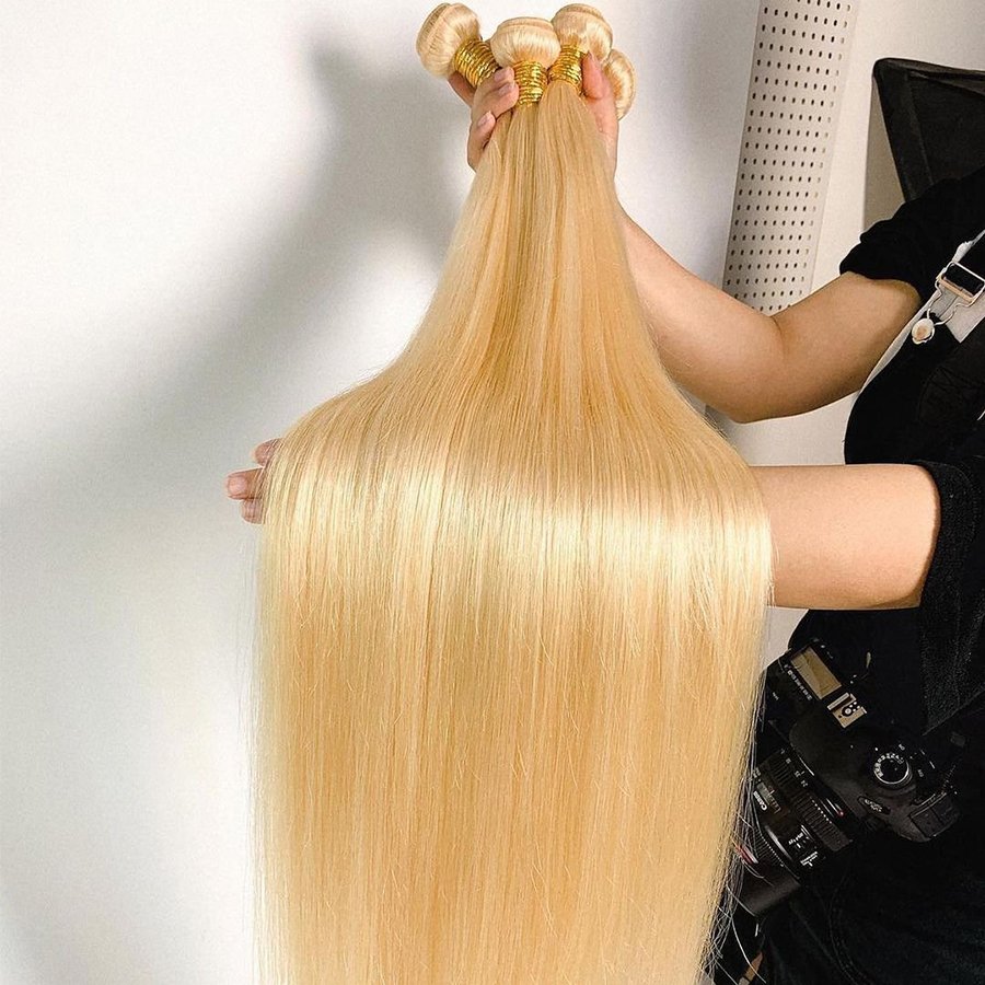 Wholesale Russian Blonde 613 Color Virgin Hair Bundle,Raw Virgin Cuticle Aligned Hair Vendor,613 Blonde Human Hair Extensions