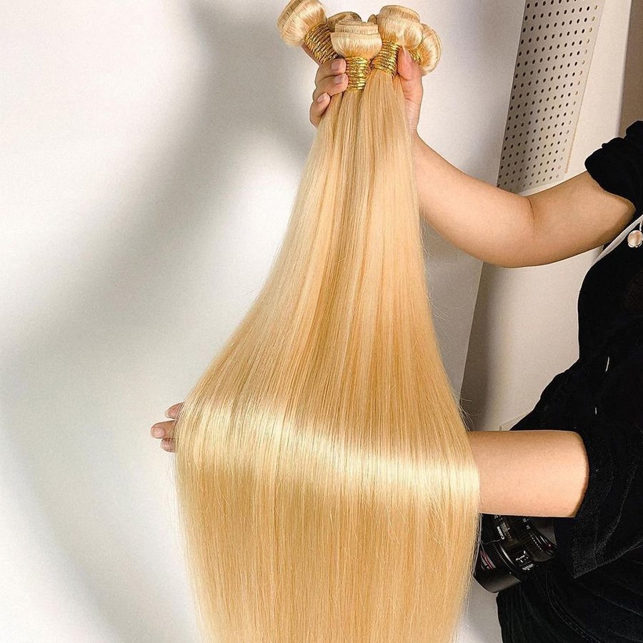 Wholesale Russian Blonde 613 Color Virgin Hair Bundle,Raw Virgin Cuticle Aligned Hair Vendor,613 Blonde Human Hair Extensions