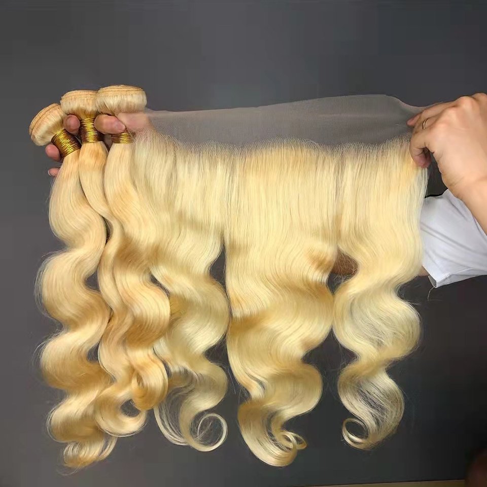 Wholesale Russian Blonde 613 Color Virgin Hair Bundle,Raw Virgin Cuticle Aligned Hair Vendor,613 Blonde Human Hair Extensions