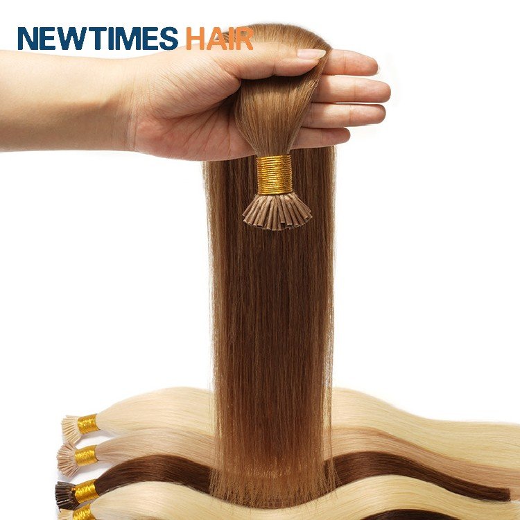Double Drawn Italian Prebonded i Tip Hair Extensions Virgin Keratin Human Hair Extension