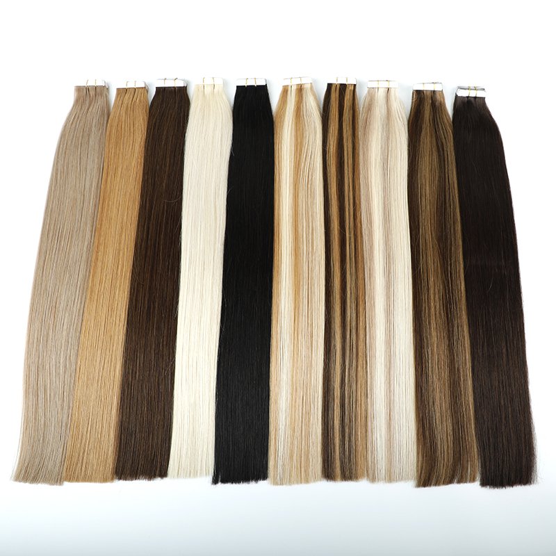 LeShine Wholesale Remy Skin Weft Tape in Human Hair Extensions 100% Ponytail Tape Hair Extensions