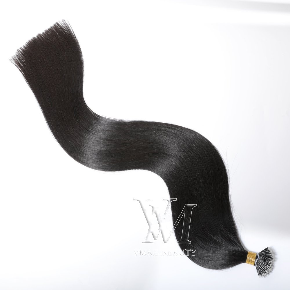 VMAE Wholesale Hot Selling Peruvian Raw Remy Cuticle Aligned Human Hair Nano Keratin Natural Wave Nano Tip Ring Hair Extensions
