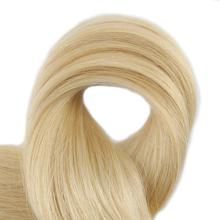 Factory Wholesale Ready to Ship Virgin Remy Russian Hair Blonde Color 613 Double Drawn Human Hair I tip Hair Extensions