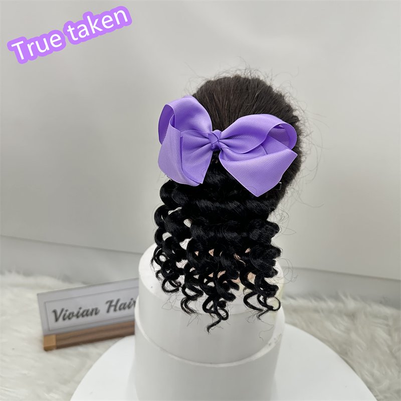 elastic rubber hair band kids bow accessories coloured hair extensions for kids headbands hair accessory