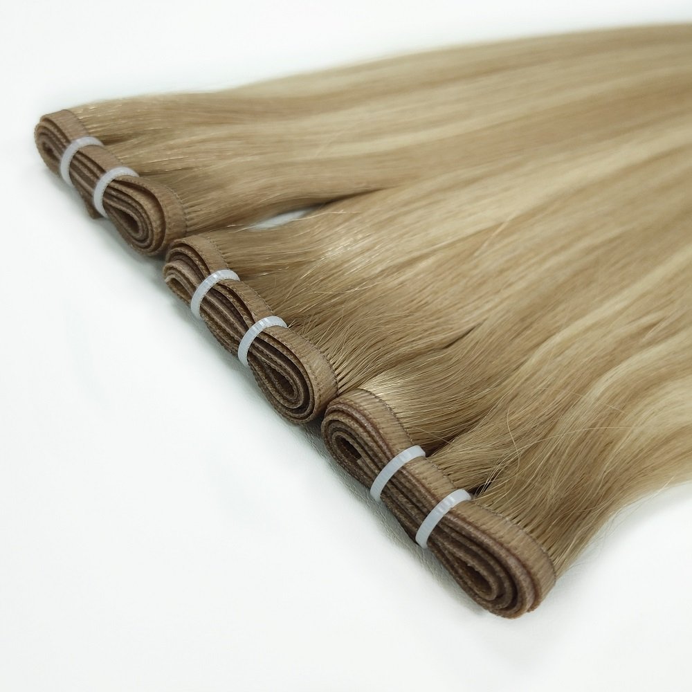 Wholesale Flat Weft Extension Cuticle Aligned Raw Cambodian Virgin Human Hair Bundle Vendor