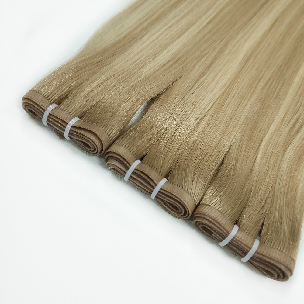 Wholesale Flat Weft Extension Cuticle Aligned Raw Cambodian Virgin Human Hair Bundle Vendor