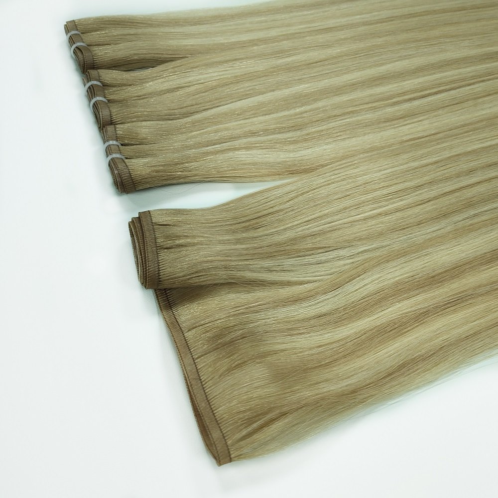 Wholesale Flat Weft Extension Cuticle Aligned Raw Cambodian Virgin Human Hair Bundle Vendor