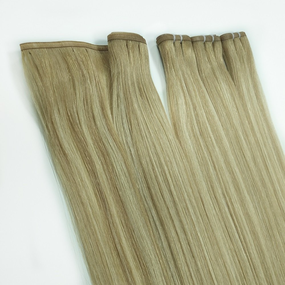 Wholesale Flat Weft Extension Cuticle Aligned Raw Cambodian Virgin Human Hair Bundle Vendor