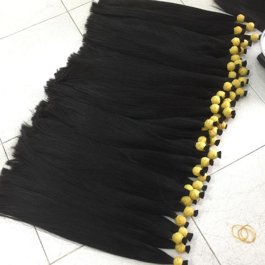 Factory Wholesale Natural Bulk Hair Virgin 100% Human Hair Extensions from Vietnam