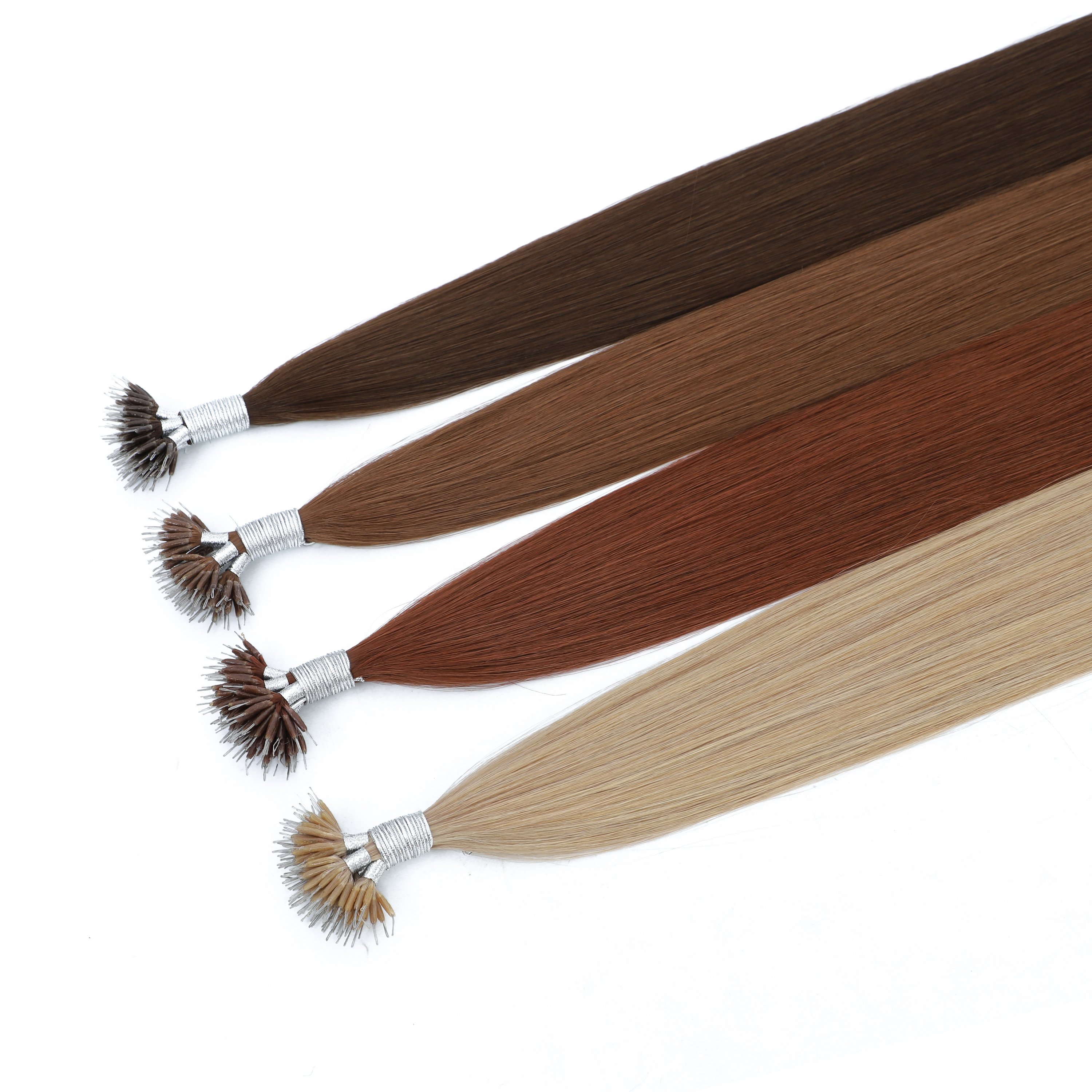 Best Quality Full Cuticle 14-20 inch 1.0g each nano tip high quality remy human hair extension nano tip/nano ring hair extension