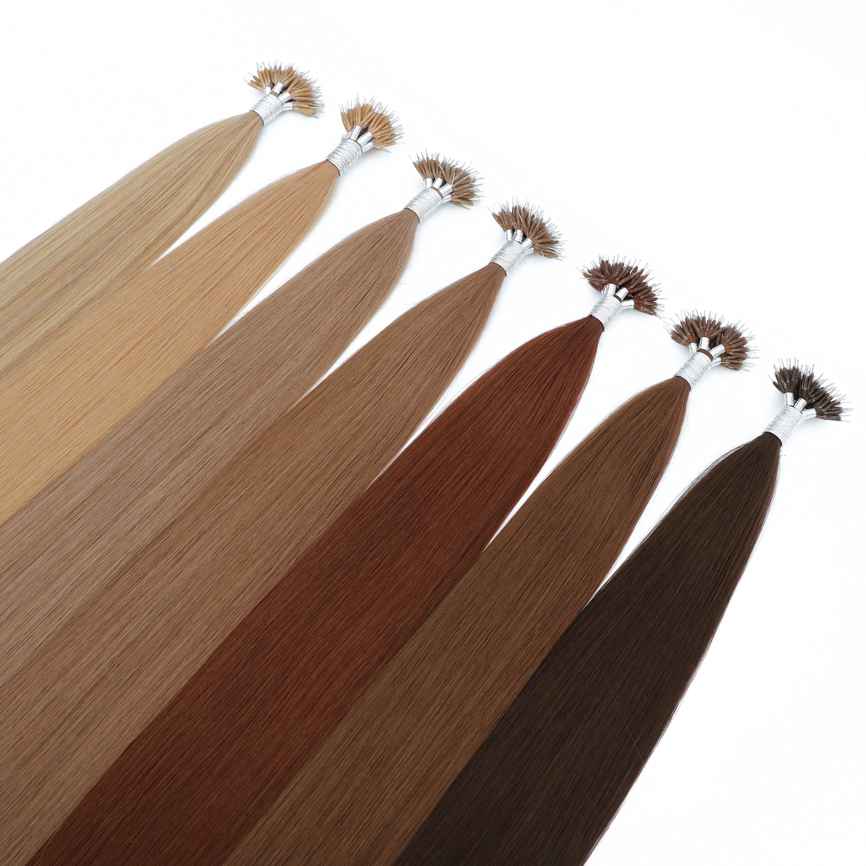 Best Quality Full Cuticle 14-20 inch 1.0g each nano tip high quality remy human hair extension nano tip/nano ring hair extension
