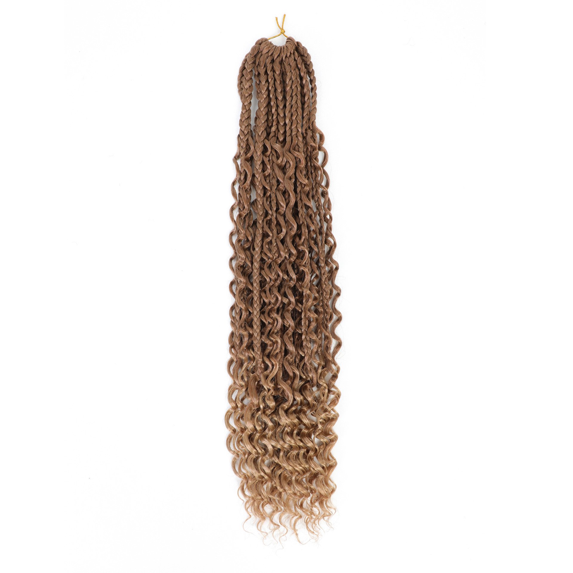 Boho Box Braids Crochet Hair Bohemian Crochet Box Braids with Curly Ends Messy Pre-looped Hippie Braids Synthetic Crochet Hair