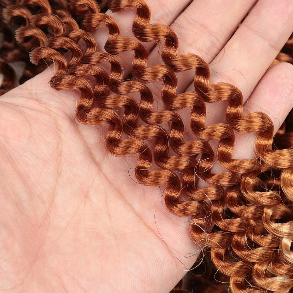 Passion Twist Hair Braids black brown blonde three tone Water Wave Synthetic Crochet Braiding Hair for Long Bohemian Locs